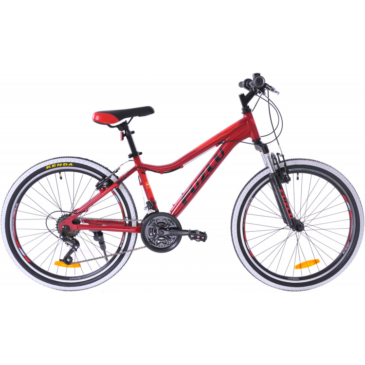 Detský bicykel 24" Fuzlu Team hliníkový červený
